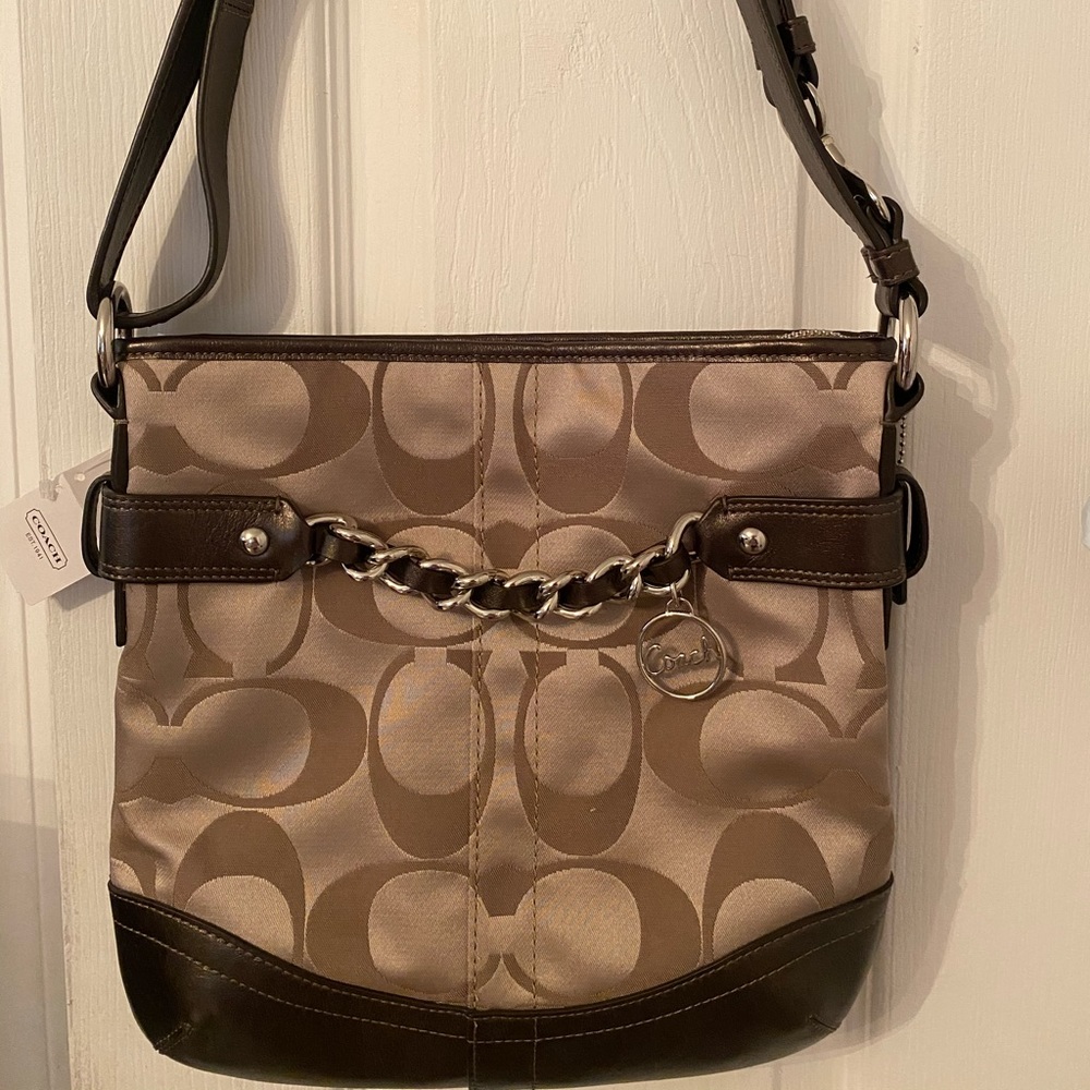 New tan Coach purse